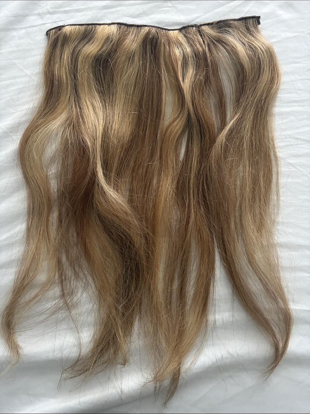 Blonde Clip-In Hair Extension Weft - Natural Blonde clip in human